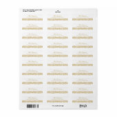 Elegante Vintage Franse Gouden Bloem Etiket (Full Sheet)
