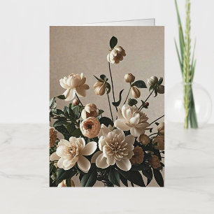 Elegante vintage-geïnspireerde bloem zachte delica folie wenskaart