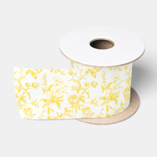 Elegante vintage gouden grandmillennial toile bloe satijnen lint