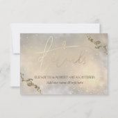 Elegante Vintage Gouden Lijst Harten Kaart (Achterkant)