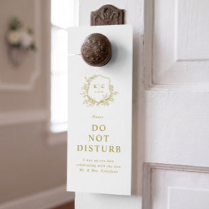 Elegante Vintage Gouden Trouw Gast Hotel Tassen Deurhanger