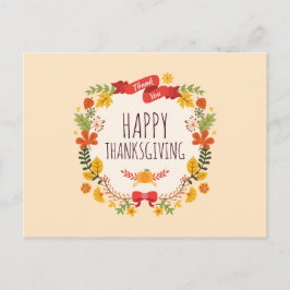 Elegante Vintage Happy Thanksgiving | Briefkaart