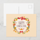 Elegante Vintage Happy Thanksgiving | Briefkaart (Voorkant / Achterkant)