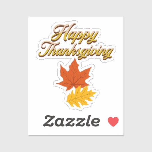 elegante vintage herfst thanksgiving   sticker (Vel)
