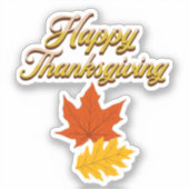 elegante vintage herfst thanksgiving   sticker (Voorkant)
