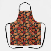 Elegante Vintage Herfstrozen All Over Print Schort (Voorkant)
