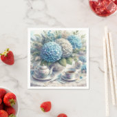Elegante Vintage Hoge Thee Feestservet Servet (Insitu)