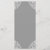 Elegante Vintage Huwelijksmenu | Nadine (Grijs) Menu (Achterkant)