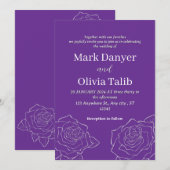 Elegante vintage huwelijksuitnodiging - kaart (Voorkant / Achterkant)