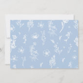 Elegante Vintage Iets Blauw Bruidsmeisjeshuwelijks Bedankkaart (Achterkant)