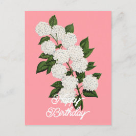 Elegante Vintage Japanse Sneeuwbal Happy Verjaarda Briefkaart