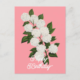 Elegante Vintage Japanse Sneeuwbal Verjaardag Briefkaart