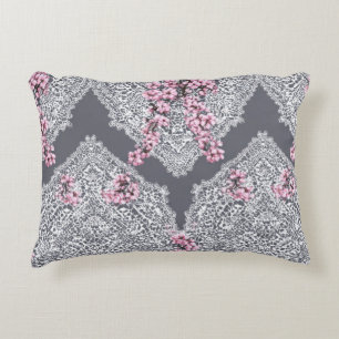 Elegante vintage kant roze bloem shabby chic accent kussen
