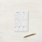 Elegante vintage kant takenlijst Post-it® notities Notes (Op bureau)