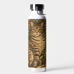 Elegante vintage kat bloemrijk botanisch waterfles