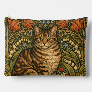 Elegante vintage kat bloemrijke botanische etui