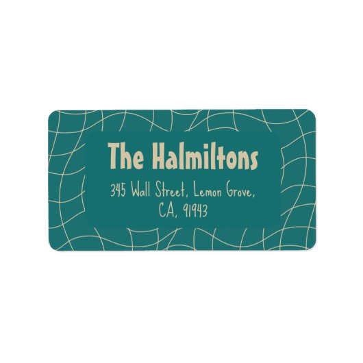 Elegante vintage kerst grillen etiket (Voorkant)