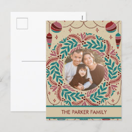 Elegante vintage kerst grillen feestdagenkaart