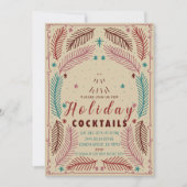 Elegante vintage kerst grillen kaart (Voorkant)