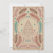 Elegante vintage kerst grillen kaart (Achterkant)