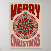 Elegante vintage kerst grillen poster (Voorkant)