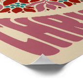 Elegante vintage kerst grillen poster (Hoek)