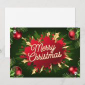 Elegante Vintage Kerst Kaart #17 (Voorkant / Achterkant)