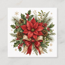 Elegante Vintage Kerst Poinsettia Hulst Dennentak
