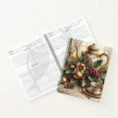 Elegante Vintage Kerst Theepot Spiral Notitieboek (Binnen)