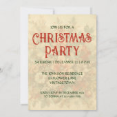 Elegante vintage kerstbloemen feest kaart (Achterkant)