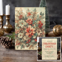 Elegante vintage kerstbloemen feest