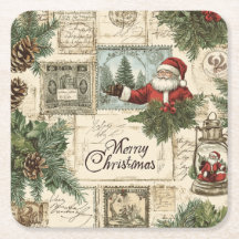 Elegante Vintage Kerstbloemen & Kerstman