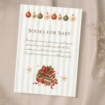 Elegante vintage kerstboeken voor babyshower