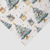 Elegante vintage kerstbomen tissuepapier (Detail)