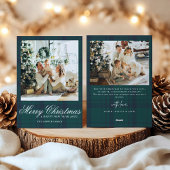 Elegante vintage kerstfoto feestdagenkaart