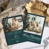 Elegante vintage kerstfoto feestdagenkaart