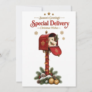 Elegante vintage kerstkaart