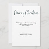 Elegante Vintage Kerstkrans Ornamenten Feestdagenkaart (Achterkant)