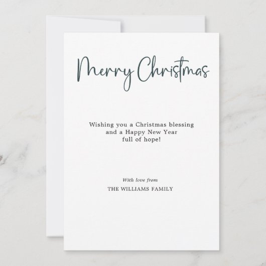 Elegante Vintage Kerstkrans Ornamenten Feestdagenkaart (Achterkant)