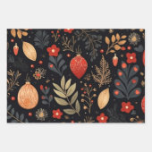 Elegante Vintage Kerstmis Hand getrokken Inpakpapier Vel (Voorkant 3)