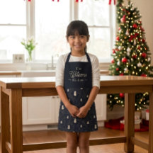 Elegante Vintage Kerstmis Navy Sneeuwman Familie K