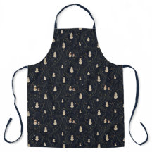 Elegante Vintage Kerstmis Navy Sneeuwman