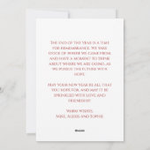 Elegante vintage kerstvakantie Fotobericht Feestdagenkaart (Achterkant)