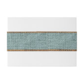 Elegante Vintage Klasse Initiële Saliegroene Trouw Uitnodigingen Wikkel (Achterkant Voorbeeld)