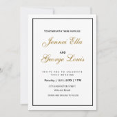 Elegante Vintage Klassieke Eenvoudige Uitnodiging (Voorkant)