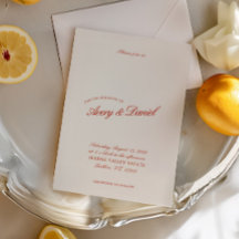 Elegante Vintage Klassieke Rode & Ivoor Huwelijk