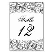 Elegante vintage krullen tafelnummer (Achterkant)