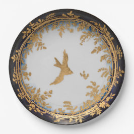 Elegante vintage kunstwerk gouden zwaluw papieren bordje