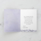 Elegante vintage lavendel verjaardagsfotokaart kaart (Binnen)