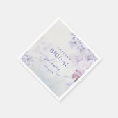 Elegante vintage lente paarse bloem bruidsdouche servet (Hoek)